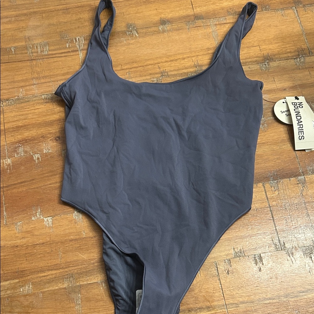 No Boundaries Slate Blue One-Piece Swimsuit